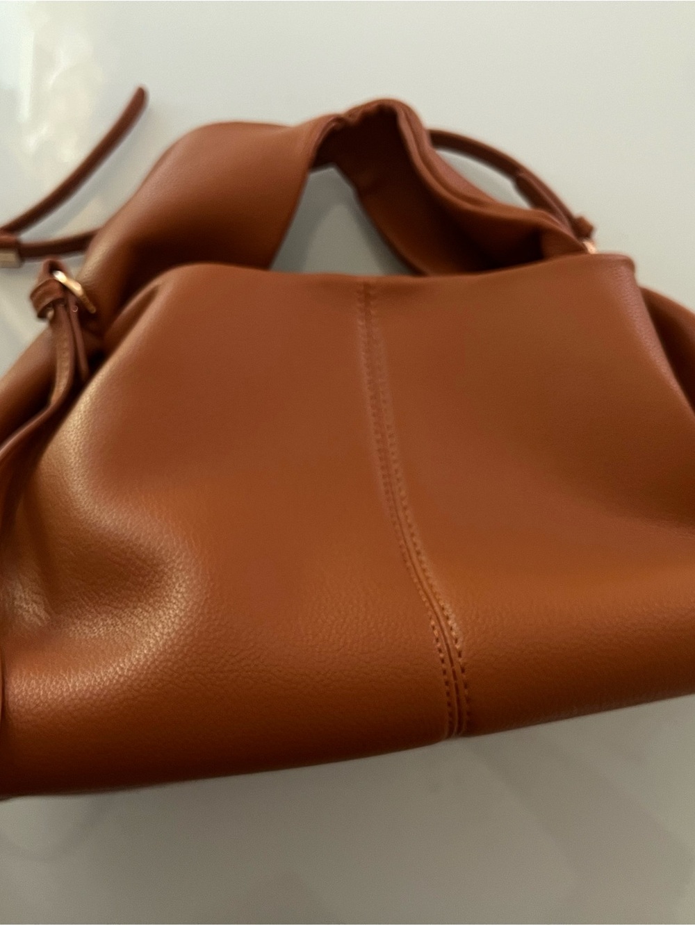 Polène Numéro Neuf | Cognac Leather Shoulder Bag